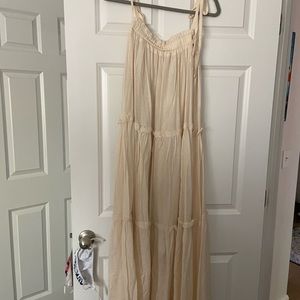 Adjustable cream dress